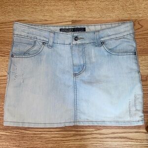 Denim mini skirt